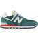 New Balance Toddler574 - New Spruce/Blast Red