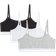 H&M Mädchen 3er-Pack Jerseytops Weiß 170