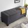 GFW Verona Charcoal Storage Bench 104x39cm