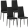 Homcom Modern Black Kitchen Chair 91cm 4pcs