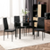Homcom Modern Black Kitchen Chair 91cm 4pcs