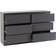 SECONIQUE Walker Grey Chest of Drawer 121.5x77cm