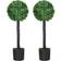 Homcom Boxwood Ball Pot Green Artificial Plant 2pcs