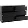 SECONIQUE Walker Black Chest of Drawer 121.5x77cm