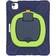 Silicone + PC Protective Cover with Stand and Shoulder Strap for iPad Air (2020) 10.9 (Navy Blue + Yellow Green)