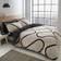 Catherine Lansfield Linear Curve Geometric Duvet Cover Beige, Black (200x200cm)