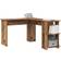 vidaXL Brunt Hörnbord Gamla Trä MDF Medium Skrivbord
