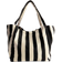 New Look Stripe Slouch Tote Bag - Black