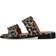 Ganni Buckle Two Strap Sandal - Denim Print Leopard