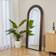 The Port. Co Gallery Evie Ridged Arch Lean Brown Floor Mirror 80x180cm