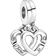 Pandora Linked Sister Hearts Split Dangle Charm - Silver/Transparent