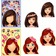 Shein 1pack 6 Blue Princess Face Swap Stickers, Cartoon Parent-child Interactive Puzzle Handwriting Diy Jigsaw Sticker
