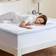 VEVOR Mattress Topper Premium Memory Foam Fiber Fill Queen Size 4 in Thickness Funda de colchón Blanco (203.2x152.4cm)