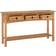 SECONIQUE Corona Distressed Waxed Pine Console Table 35x126cm