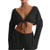 Shein Linen Feel Tie Front Wide Sleeve Beach Top