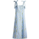 H&M Tie-Strap Cotton Dress - Light Blue/Floral