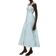 H&M Tie-Strap Cotton Dress - Light Blue/Floral