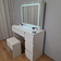 Kosy Koala Fantasy Dressing Table with Drawers LED Mirror White Dressing Table 42x94cm