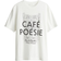 H&M Printed T-shirt - White/Café Poésie