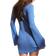 H&M Rib-Knit Beach Dress - Blue