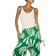 H&M Drawstring Twill Trousers - Green/Palm Trees