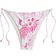 H&M Tie Tanga Bikini Bottoms - White/Pink Patterned