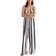 H&M Tie Belt Jumpsuit - Cream/Striped