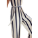 H&M Tie Belt Jumpsuit - Cream/Striped