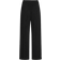Vila Ribbed Wide Leg Trousers - Black Beauty