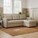 Dunelm Barker Natural Sofa 217.5cm 3 Seater