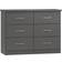SECONIQUE Nevada 6 3d Effect Grey Chest of Drawer 120x90cm
