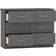 SECONIQUE Nevada 6 3d Effect Grey Chest of Drawer 120x90cm