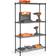 VonHaus 4 Tier Black Shelving System 80x130cm