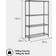 VonHaus 4 Tier Black Shelving System 80x130cm
