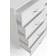 Fwstyle 8 Drawer White High Gloss Chest of Drawer 114x77cm