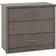 SECONIQUE Lisbon Black Wood Grain Chest of Drawer 80.5x72cm