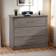 SECONIQUE Lisbon Black Wood Grain Chest of Drawer 80.5x72cm