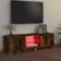 vidaXL LED Lights Smoked Oak TV-bänk 120x35.5cm