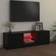 vidaXL LED Lights Black TV Bench 120x35.5cm
