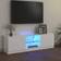 vidaXL LED Lights High Gloss White TV-bänk 120x35.5cm
