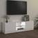 vidaXL LED Lights High Gloss White TV-bänk 120x35.5cm