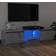 vidaXL LED Lights Concrete Grey TV Bench 120x35.5cm