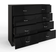 Fwstyle Storage Dresser Black Chest of Drawer 144x77cm