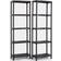 VonHaus 5 Tier Black Shelving System 60x181cm 2pcs