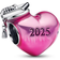 Pandora Graduation 2025 Heart Charm - Silver/Pink