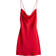 H&M Tie Detail Satin Slip Dress - Bright Red