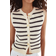 H&M Button-Front Sweater Vest - Cream/Striped