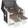 tectake Beach Chair - Colorful