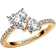 Pandora Double Heart Sparkling Ring - Gold/Transparent