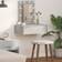 vidaXL Wall Hanging with Led Lights Concrete Grey Dressing Table